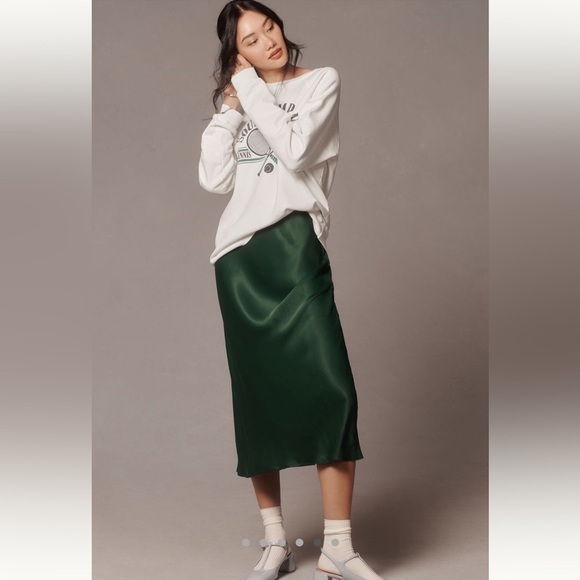 Anthropologie Southampton Tennis Graphic White Sweater - Picture 5 of 9